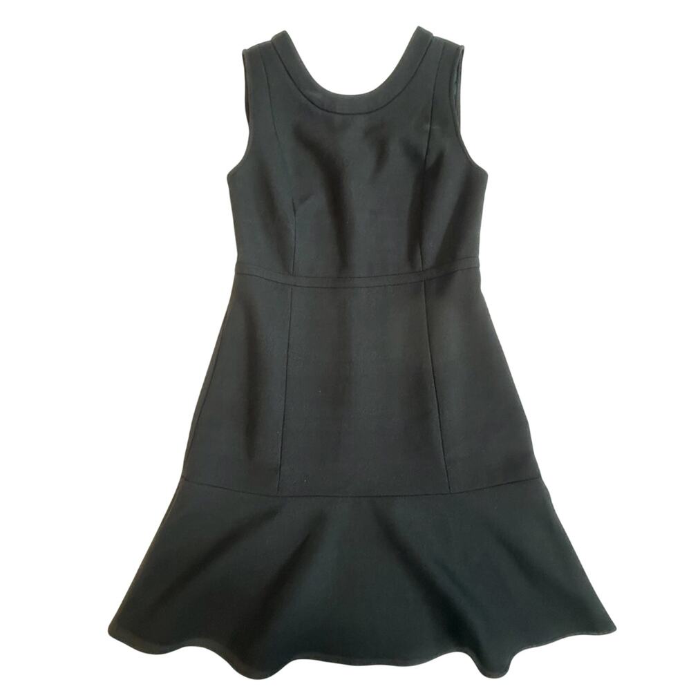 Vineyard Vines Jet Black Fit & Flare Sleeveless Dress Size 2 Plaid Lining